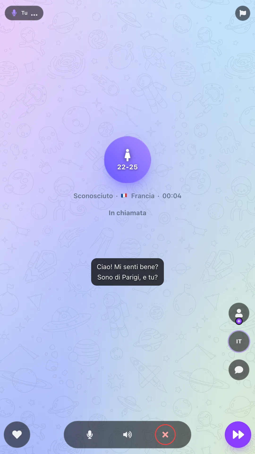 Chat vocale senza videocamera